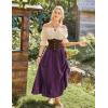 image:imageScarlet Darkness Maxi Skirts for Women Renaissance Skirt Long Flowy Layered Medieval SkirtDark Purple