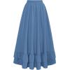 image:imageScarlet Darkness Maxi Skirts for Women Renaissance Skirt Long Flowy Layered Medieval SkirtDenim Blue