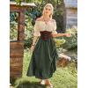 image:imageScarlet Darkness Maxi Skirts for Women Renaissance Skirt Long Flowy Layered Medieval SkirtGray Green
