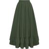 image:imageScarlet Darkness Maxi Skirts for Women Renaissance Skirt Long Flowy Layered Medieval SkirtGray Green