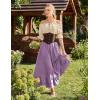 image:imageScarlet Darkness Maxi Skirts for Women Renaissance Skirt Long Flowy Layered Medieval SkirtLight Purple