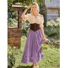 image:imageScarlet Darkness Maxi Skirts for Women Renaissance Skirt Long Flowy Layered Medieval SkirtLight Purple