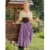 image:imageScarlet Darkness Maxi Skirts for Women Renaissance Skirt Long Flowy Layered Medieval SkirtLight Purple