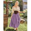 image:imageScarlet Darkness Maxi Skirts for Women Renaissance Skirt Long Flowy Layered Medieval SkirtLight Purple