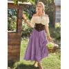 image:imageScarlet Darkness Maxi Skirts for Women Renaissance Skirt Long Flowy Layered Medieval SkirtLight Purple