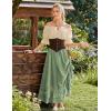 image:imageScarlet Darkness Maxi Skirts for Women Renaissance Skirt Long Flowy Layered Medieval SkirtMint Green