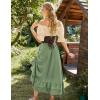 image:imageScarlet Darkness Maxi Skirts for Women Renaissance Skirt Long Flowy Layered Medieval SkirtMint Green