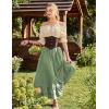 image:imageScarlet Darkness Maxi Skirts for Women Renaissance Skirt Long Flowy Layered Medieval SkirtMint Green