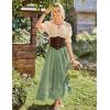 image:imageScarlet Darkness Maxi Skirts for Women Renaissance Skirt Long Flowy Layered Medieval SkirtMint Green