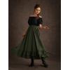 image:imageScarlet Darkness Maxi Skirts for Women Renaissance Skirt Long Flowy Layered Medieval SkirtOlive Green