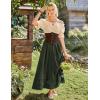 image:imageScarlet Darkness Maxi Skirts for Women Renaissance Skirt Long Flowy Layered Medieval SkirtOlive Green