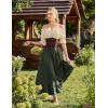 image:imageScarlet Darkness Maxi Skirts for Women Renaissance Skirt Long Flowy Layered Medieval SkirtOlive Green