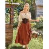 image:imageScarlet Darkness Maxi Skirts for Women Renaissance Skirt Long Flowy Layered Medieval SkirtOrange
