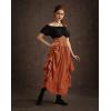image:imageScarlet Darkness Maxi Skirts for Women Renaissance Skirt Long Flowy Layered Medieval SkirtOrange