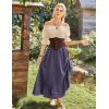 image:imageScarlet Darkness Maxi Skirts for Women Renaissance Skirt Long Flowy Layered Medieval SkirtPurple