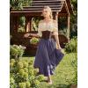 image:imageScarlet Darkness Maxi Skirts for Women Renaissance Skirt Long Flowy Layered Medieval SkirtPurple