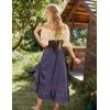 image:imageScarlet Darkness Maxi Skirts for Women Renaissance Skirt Long Flowy Layered Medieval SkirtPurple