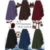 image:imageScarlet Darkness Maxi Skirts for Women Renaissance Skirt Long Flowy Layered Medieval SkirtWine Red