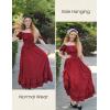 image:imageScarlet Darkness Maxi Skirts for Women Renaissance Skirt Long Flowy Layered Medieval SkirtWine Red