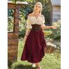 image:imageScarlet Darkness Maxi Skirts for Women Renaissance Skirt Long Flowy Layered Medieval SkirtWine Red