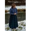 image:imageScarlet Darkness Plaid Skirts for Women High Waist Long Skirt with PocketsBlue Plaid