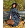 image:imageScarlet Darkness Plaid Skirts for Women High Waist Long Skirt with PocketsBlue Plaid