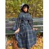 image:imageScarlet Darkness Plaid Skirts for Women High Waist Long Skirt with PocketsBlue Plaid