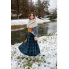 image:imageScarlet Darkness Plaid Skirts for Women High Waist Long Skirt with PocketsBlue Plaid