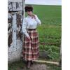image:imageScarlet Darkness Plaid Skirts for Women High Waist Long Skirt with PocketsOrange Coffee