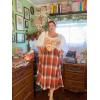 image:imageScarlet Darkness Plaid Skirts for Women High Waist Long Skirt with PocketsOrange Coffee Plaid