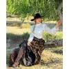 image:imageScarlet Darkness Plaid Skirts for Women High Waist Long Skirt with PocketsOrange Plaid