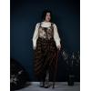 image:imageScarlet Darkness Plaid Skirts for Women High Waist Long Skirt with PocketsOrange Plaid