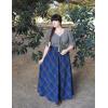 image:imageScarlet Darkness Plaid Skirts for Women Renaissance High Waisted Skirt Fall Winter Maxi SkirtBlue Plaid