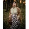 image:imageScarlet Darkness Plaid Skirts for Women Renaissance High Waisted Skirt Fall Winter Maxi SkirtBrown and White Plaid