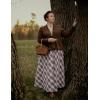 image:imageScarlet Darkness Plaid Skirts for Women Renaissance High Waisted Skirt Fall Winter Maxi SkirtBrown and White Plaid