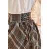 image:imageScarlet Darkness Plaid Skirts for Women Renaissance High Waisted Skirt Fall Winter Maxi SkirtCoffee Plaid
