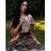 image:imageScarlet Darkness Plaid Skirts for Women Renaissance High Waisted Skirt Fall Winter Maxi SkirtCoffee Plaid