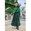 image:imageScarlet Darkness Plaid Skirts for Women Renaissance High Waisted Skirt Fall Winter Maxi SkirtGreen Plaid