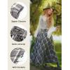 image:imageScarlet Darkness Plaid Skirts for Women Renaissance High Waisted Skirt Fall Winter Maxi SkirtGrey Plaid