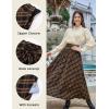 image:imageScarlet Darkness Plaid Skirts for Women Renaissance High Waisted Skirt Fall Winter Maxi SkirtOrange Plaid