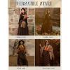 image:imageScarlet Darkness Plaid Skirts for Women Renaissance High Waisted Skirt Fall Winter Maxi SkirtOrange Plaid