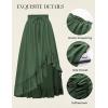 image:imageScarlet Darkness Renaissance Midi Skirt Asymmetrical Ruffle Summer Flowy SkirtsLight Green