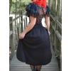 image:imageScarlet Darkness Renaissance Midi Skirts for Women Steampunk High Waisted Skirt with PocketsBlack