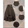 image:imageScarlet Darkness Renaissance Midi Skirts for Women Steampunk High Waisted Skirt with PocketsBrown