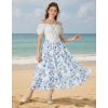 image:imageScarlet Darkness Renaissance Skirt Maxi Long Skirts for Women High Waist A Line SkirtBluewhite Floral