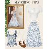 image:imageScarlet Darkness Renaissance Skirt Maxi Long Skirts for Women High Waist A Line SkirtBluewhite Floral