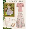 image:imageScarlet Darkness Renaissance Skirt Maxi Long Skirts for Women High Waist A Line SkirtBlush Pink