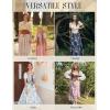 image:imageScarlet Darkness Renaissance Skirt Maxi Long Skirts for Women High Waist A Line SkirtRed Floral