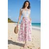 image:imageScarlet Darkness Renaissance Skirt Maxi Long Skirts for Women High Waist A Line SkirtRed Floral