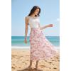 image:imageScarlet Darkness Renaissance Skirt Maxi Long Skirts for Women High Waist A Line SkirtRed Floral